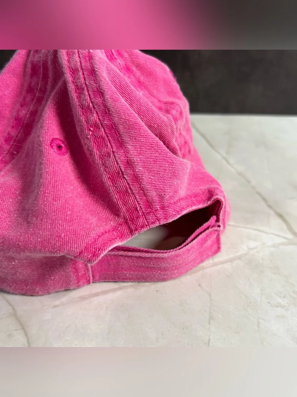 Classic Pink Cotton Baseball Cap